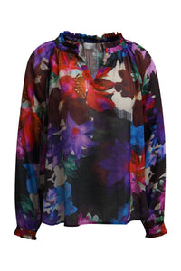 Milano Bluse purple print