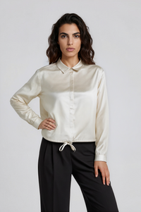 Milano Bluse cropped cream