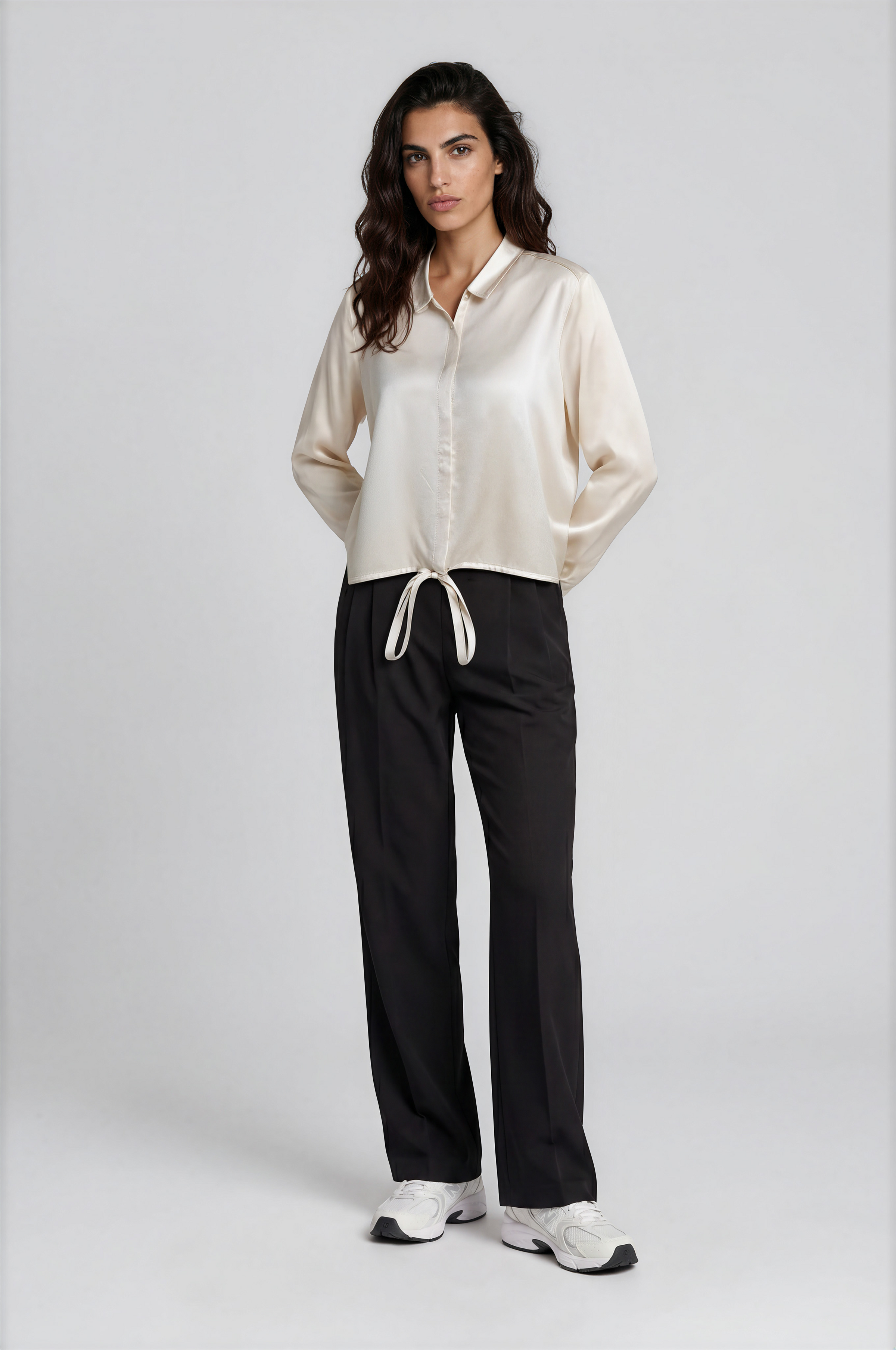 Milano Bluse cropped cream