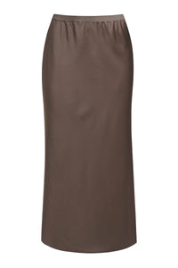 Milano Rock taupe, unifarben, leicht glänzend, elastischer Bund