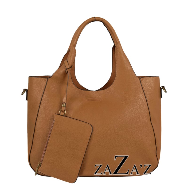 zaZa´z Shopper Handtasche camel, breite Tasche 