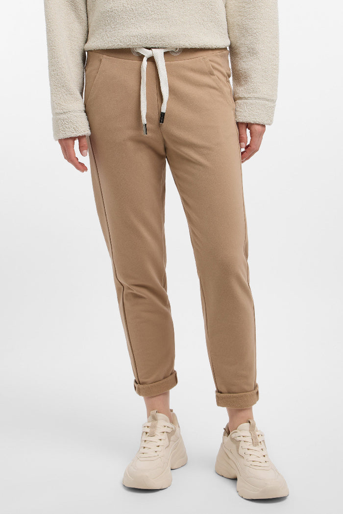 Elbsand Jogginghose Brinja nougat, unifarben, Joggpants, 7/8 Länge
