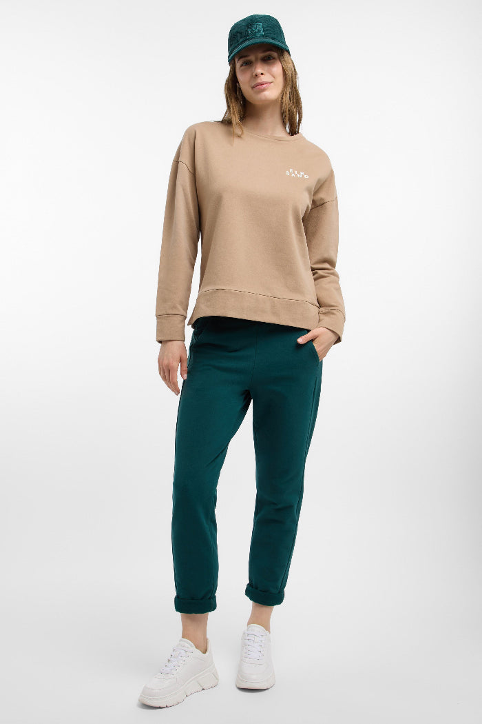 Elbsand Jogginghose Brinja dark ivy, dunkelgrün, unifarben, Joggpants
