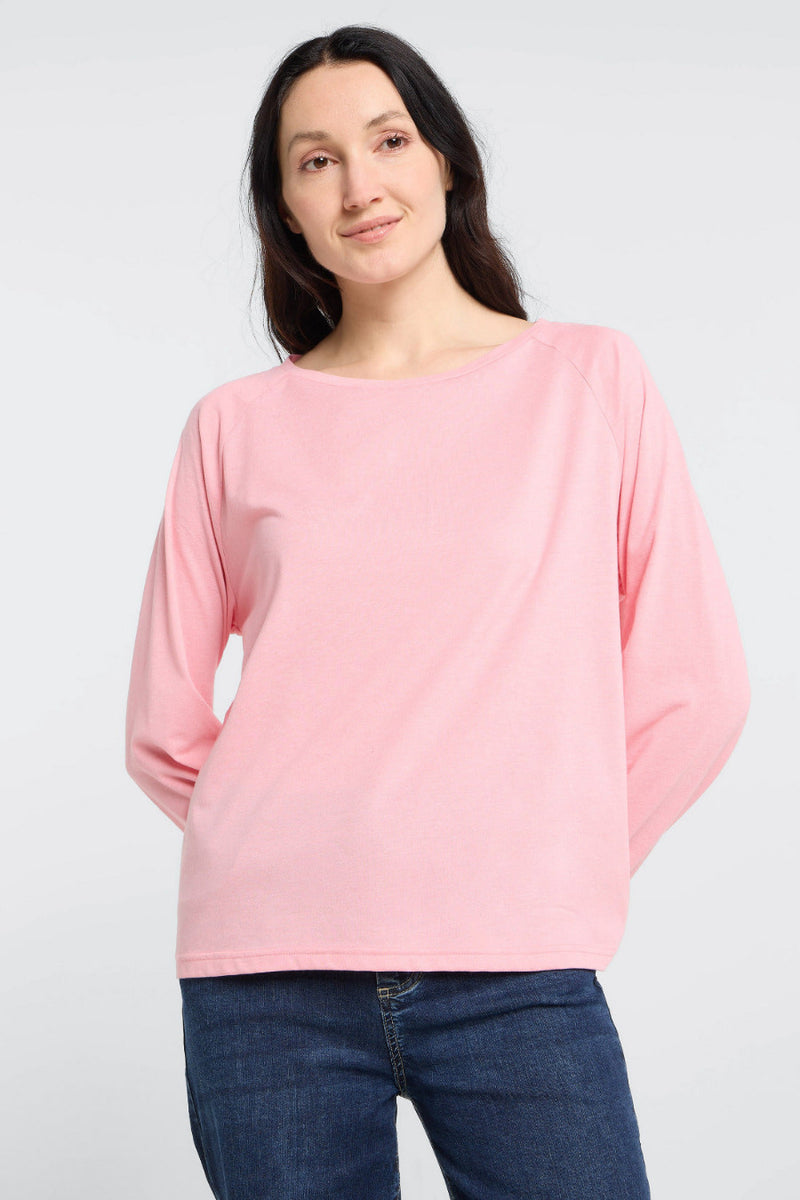Elbsand Longsleeve Tira shell pink melange, rosa,  Shirt, Langarmshirt, Damen