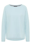 Elbsand Longsleeve Tira blue fog melange, Langarmshirrt, Shirt, hellblau, Damen