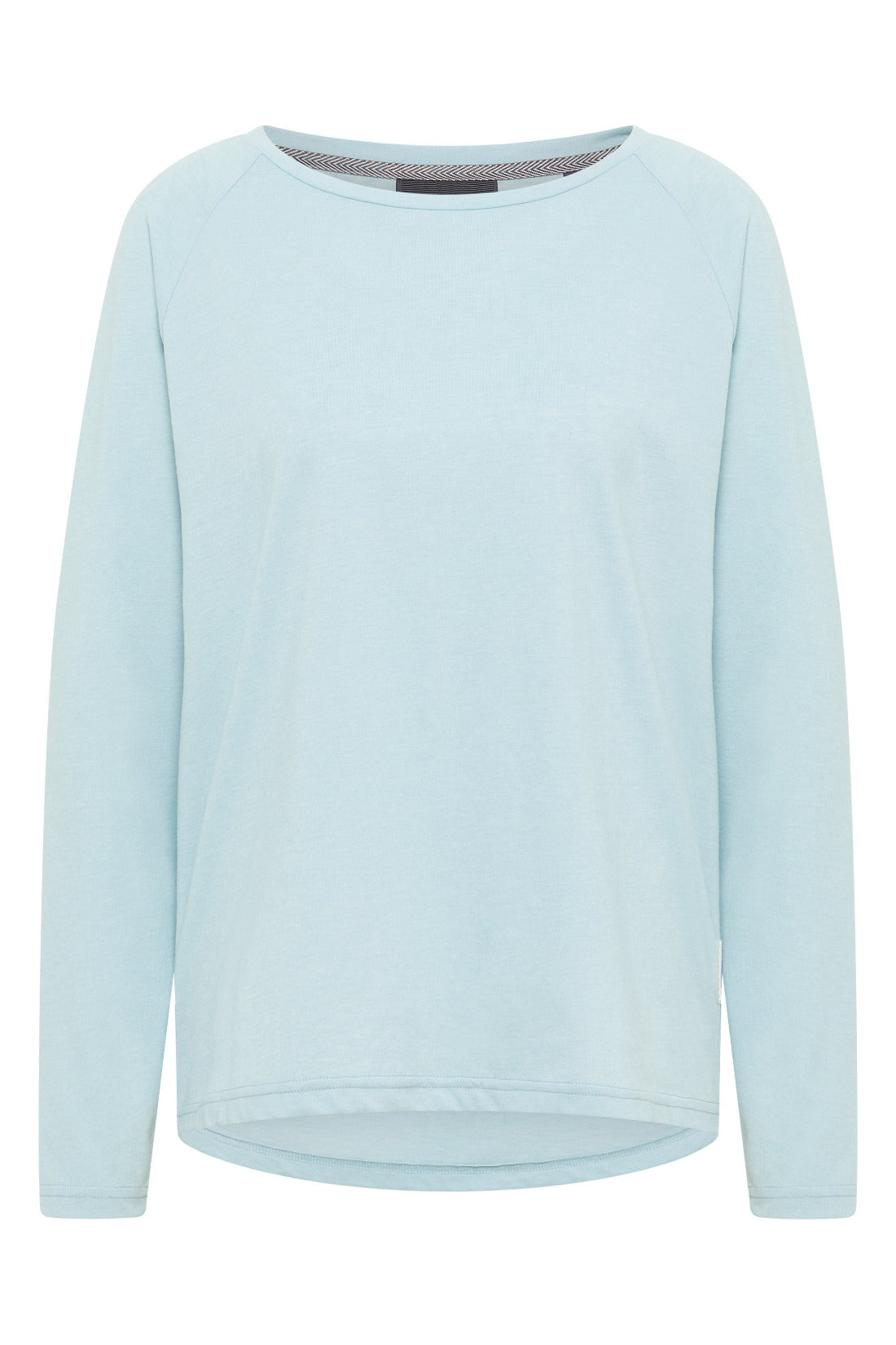 Elbsand Longsleeve Tira blue fog melange, Langarmshirrt, Shirt, hellblau, Damen