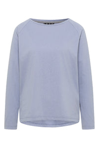 Elbsand Longsleeve Tinna sky haze, lila, flieder, unifarben, Rundhalsausschnitt, Raglanärmel, Langarmshirt