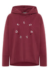 Elbsand Hoodie Daris ruby, rot, Kapuze
