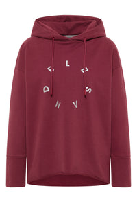 Elbsand Hoodie Daris ruby, rot, Kapuze
