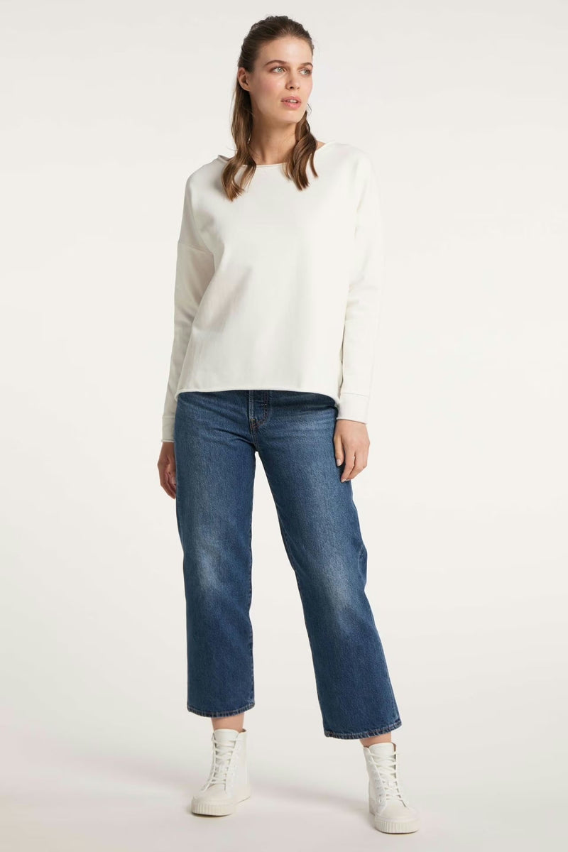 Elbsand Sweatshirt Riane cloud white, offwhite, Schriftzug, Rundhalsausschnitt, Sweater, Pulli