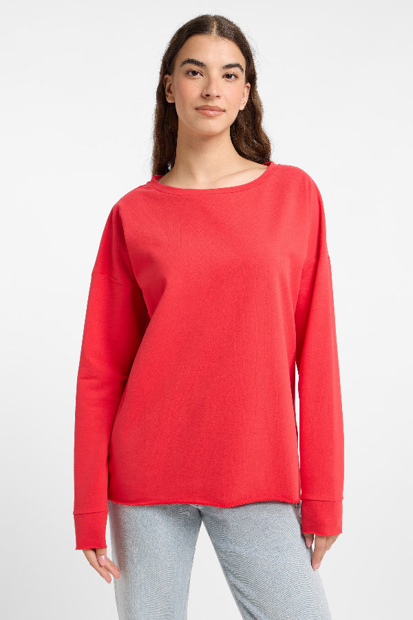 Elbsand Sweatshirt Riane barberry, Sweater, rot, Rundhalsausschnitt