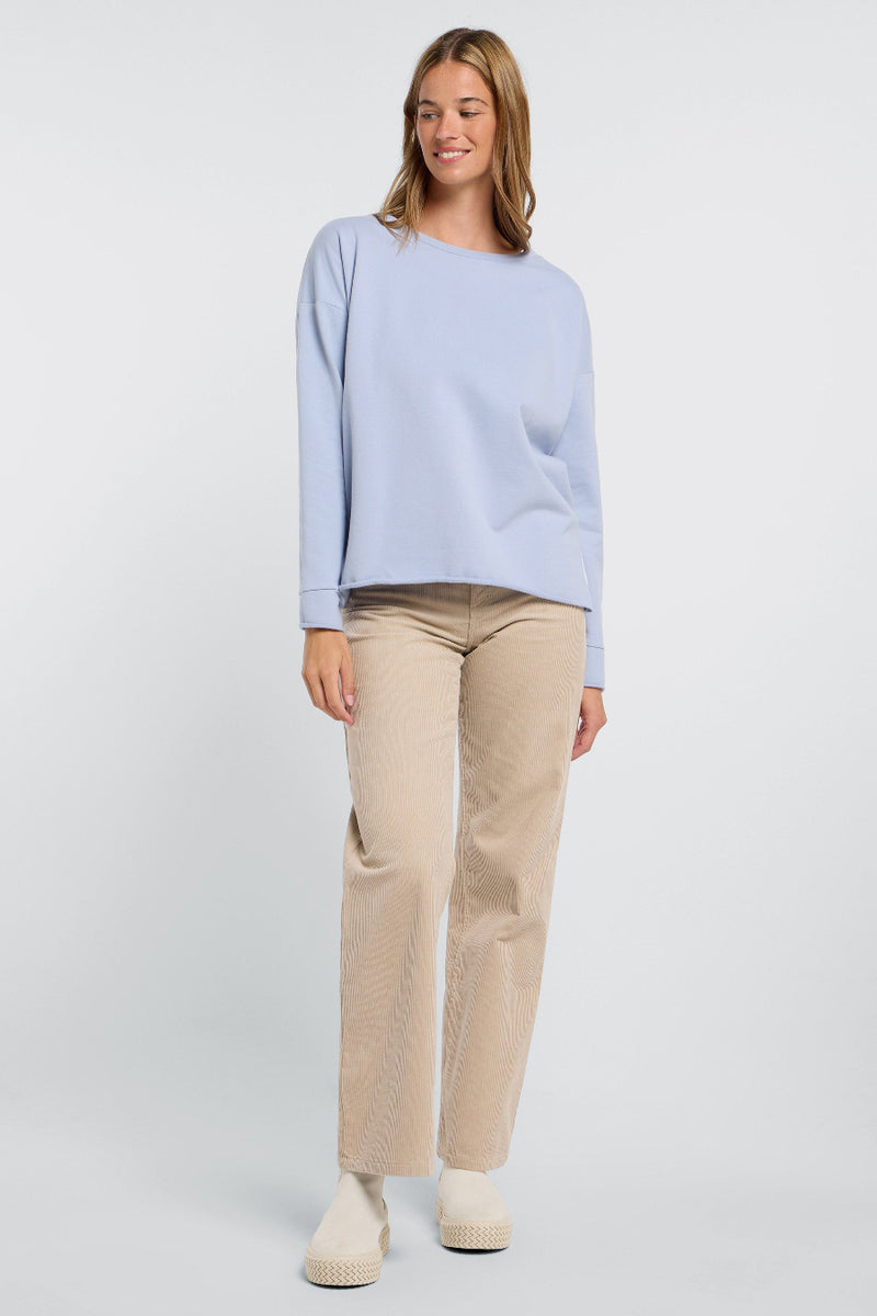 Elbsand Sweatshirt Riane winter sky, Sweater, unifarben, hellblau, Rundhalsausschnitt
