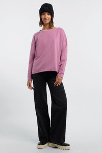 Elbsand Sweatshirt Riane mauve, pink, unifarben, Sweater, Pulli, Rundhalsausschnitt