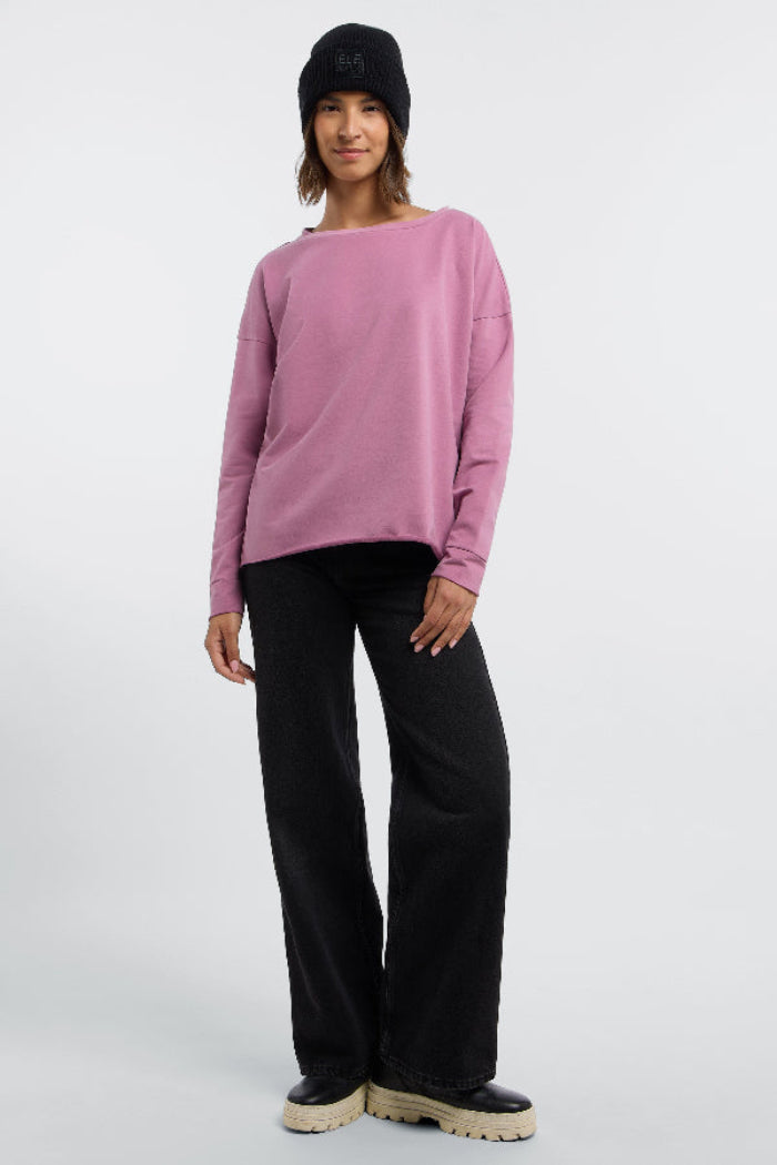 Elbsand Sweatshirt Riane mauve, pink, unifarben, Sweater, Pulli, Rundhalsausschnitt