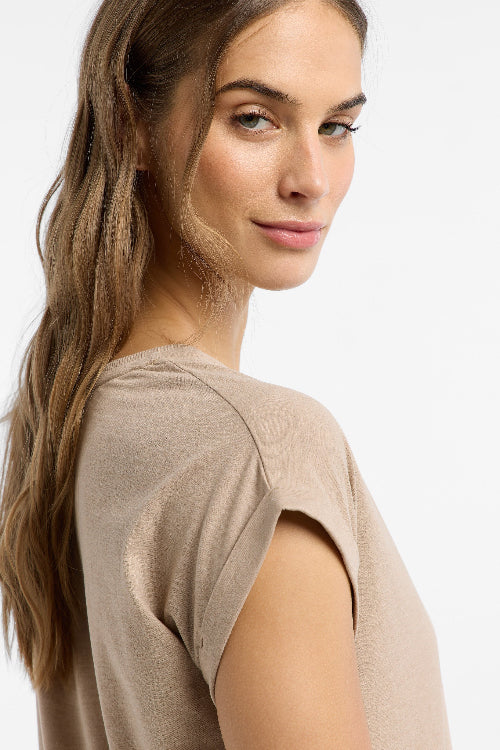 Elbsand T-Shirt Eldis camel melange