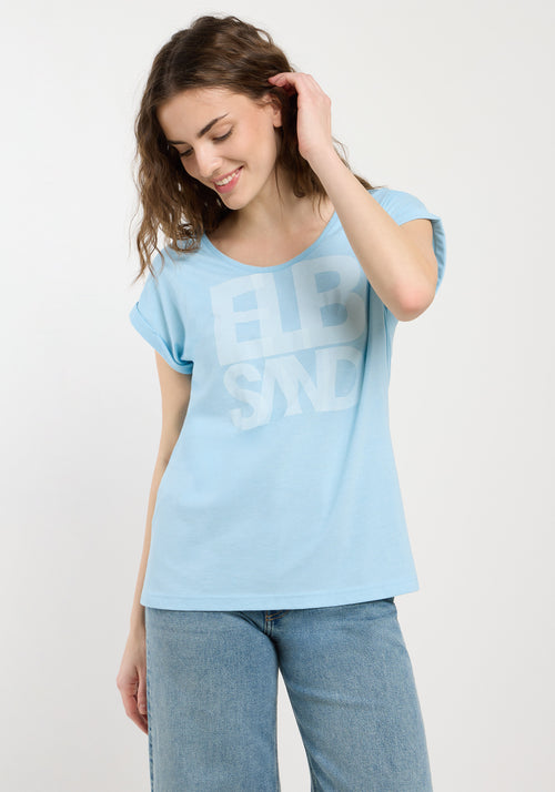 Elbsand T-Shirt Eldis, summer breeze, hellblau, kurzärmlig