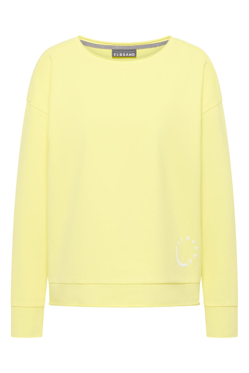 Elbsand Sweatshirt Ritva bright yellow, hellgelb, pastell, Longsleeve, Rundhalsausschnitt