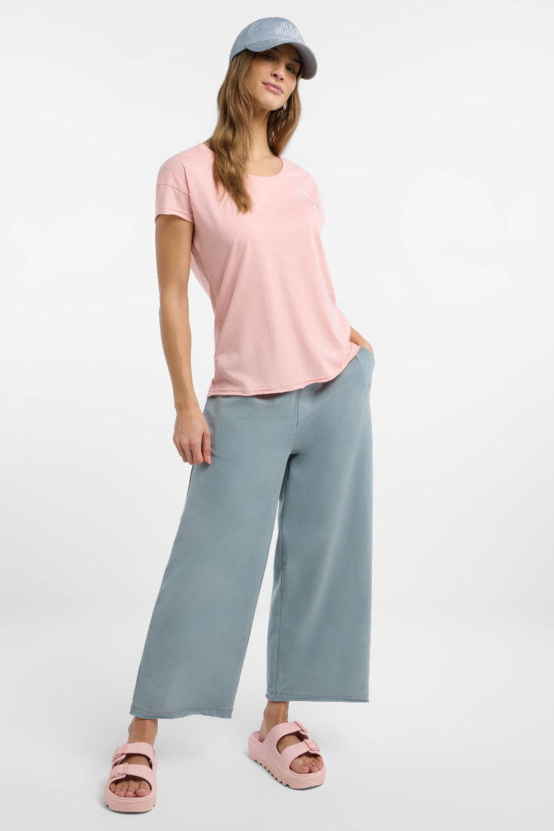 Elbsand T-Shirt Rea papaya melange, rosa, kurzärmlig, Rundhalsausschnitt