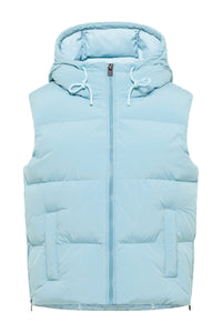 Elbsand Weste Tari cameo, Damen, hellblau, Kapuze