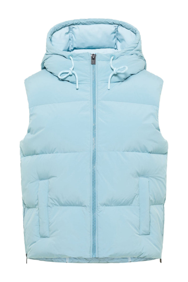 Elbsand Weste Tari cameo, Damen, hellblau, Kapuze