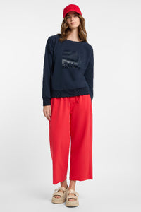 Elbsand Hose Neah barberry, verkürzte Beinlänge, Joggpants, rot
