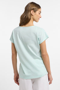 Elbsand T-Shirt Selma gestreift ocean view/bright white