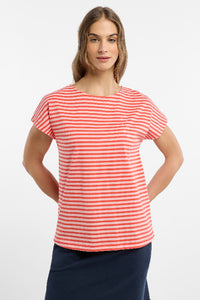 Elbsand T-Shirt Selma gestreift grenadine/papaya
