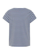 Elbsand T-Shirt Selma evening sky/charcoal stripes