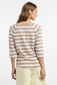 Elbsand Shirt Celin Stripes camel/bright white