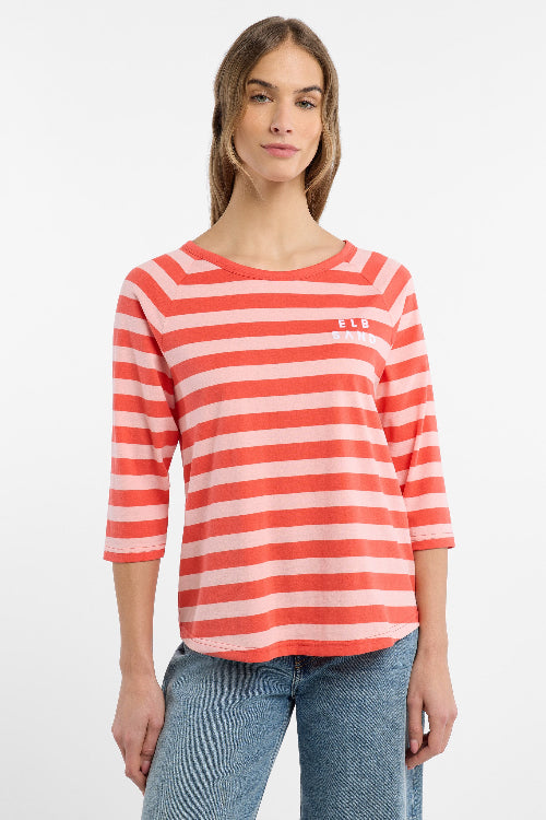 Elbsand Shirt Celin Stripes grenadine/papaya