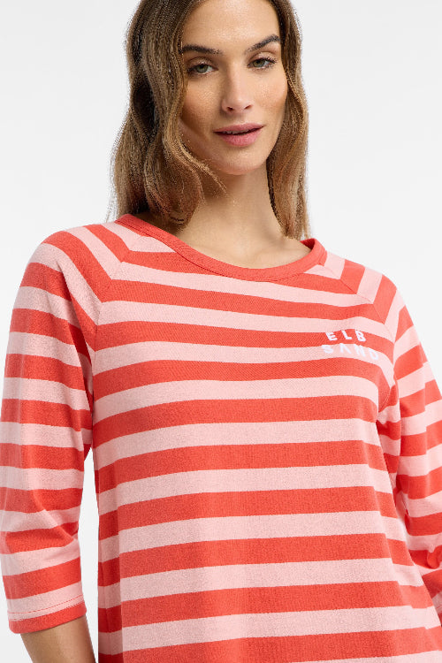 Elbsand Shirt Celin Stripes grenadine/papaya