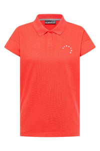 Elbsand Poloshirt Torva grenadine, orange-rot, Kragen, kurzärmlig