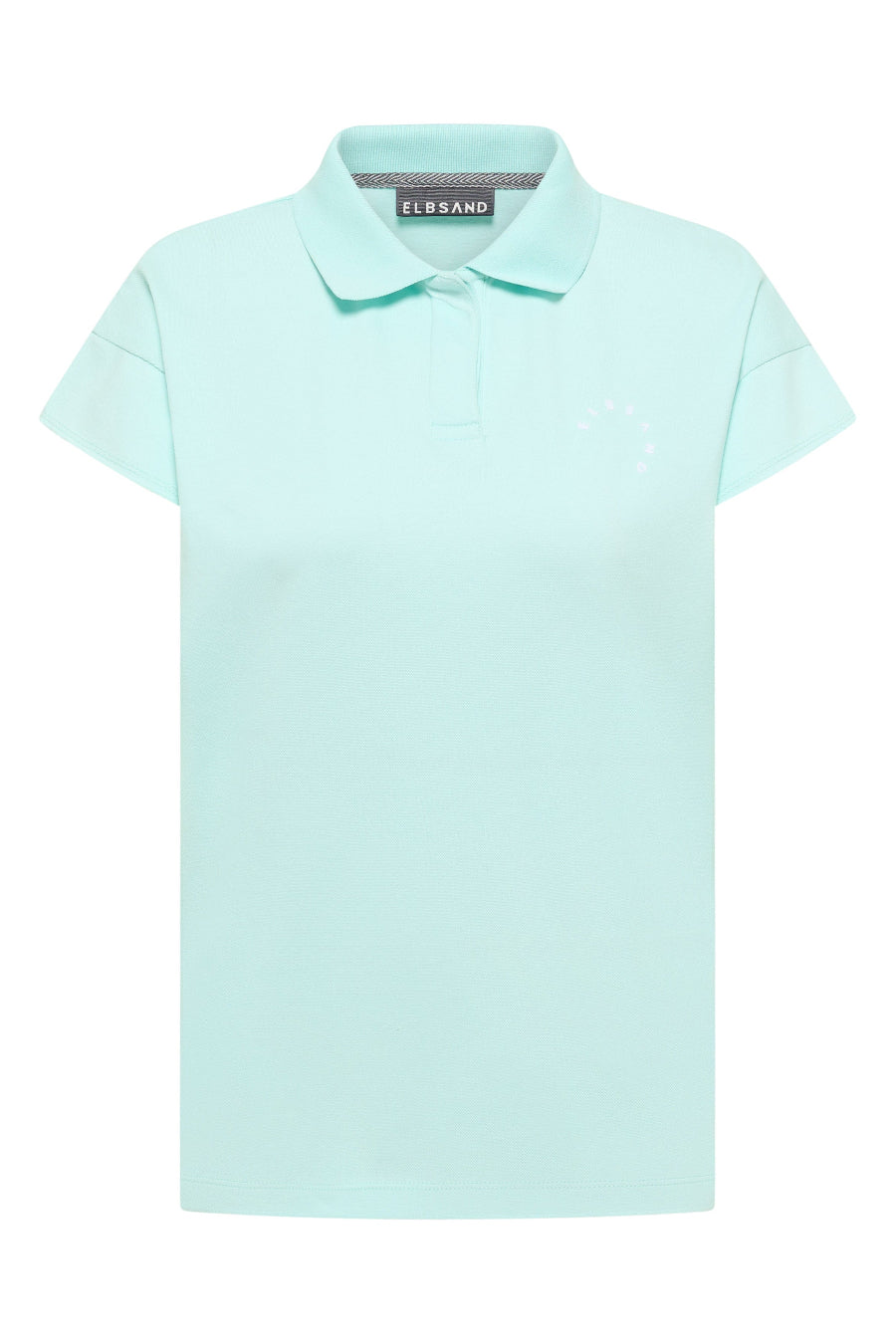 Elbsand Poloshirt Torva ocean view, türkis, unifarben, Kragen, kurzärmlig