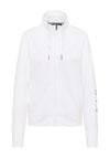 Elbsand Sweatjacke Entje, bright white, weiß, ohne Kapuze, Reißverschluss, Kordelzug
