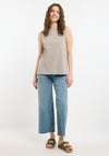 Elbsand Tanktop Meevia, soft mud, unifarben, regular fit