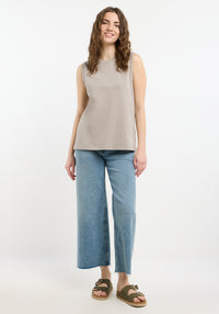Elbsand Tanktop Meevia, soft mud, unifarben, regular fit
