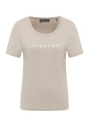 Elbsand T-Shirt Loralie, soft mud, beige, unifarben, kurzärmlig