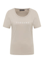 Elbsand T-Shirt Loralie, soft mud, beige, unifarben, kurzärmlig