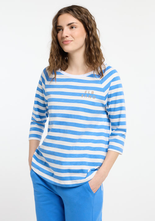 Elbsand Shirt, mit Streifen, Streifenshirt, summer sea/cloud white