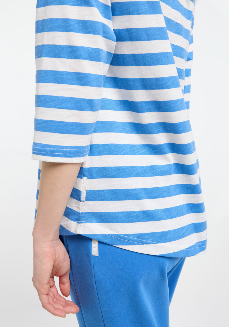 Elbsand Shirt Celina gestreift summer sea/cloud white