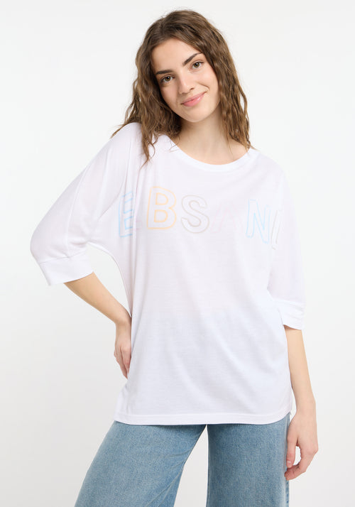 Elbsand Shirt, weiß, bunter Schriftzug