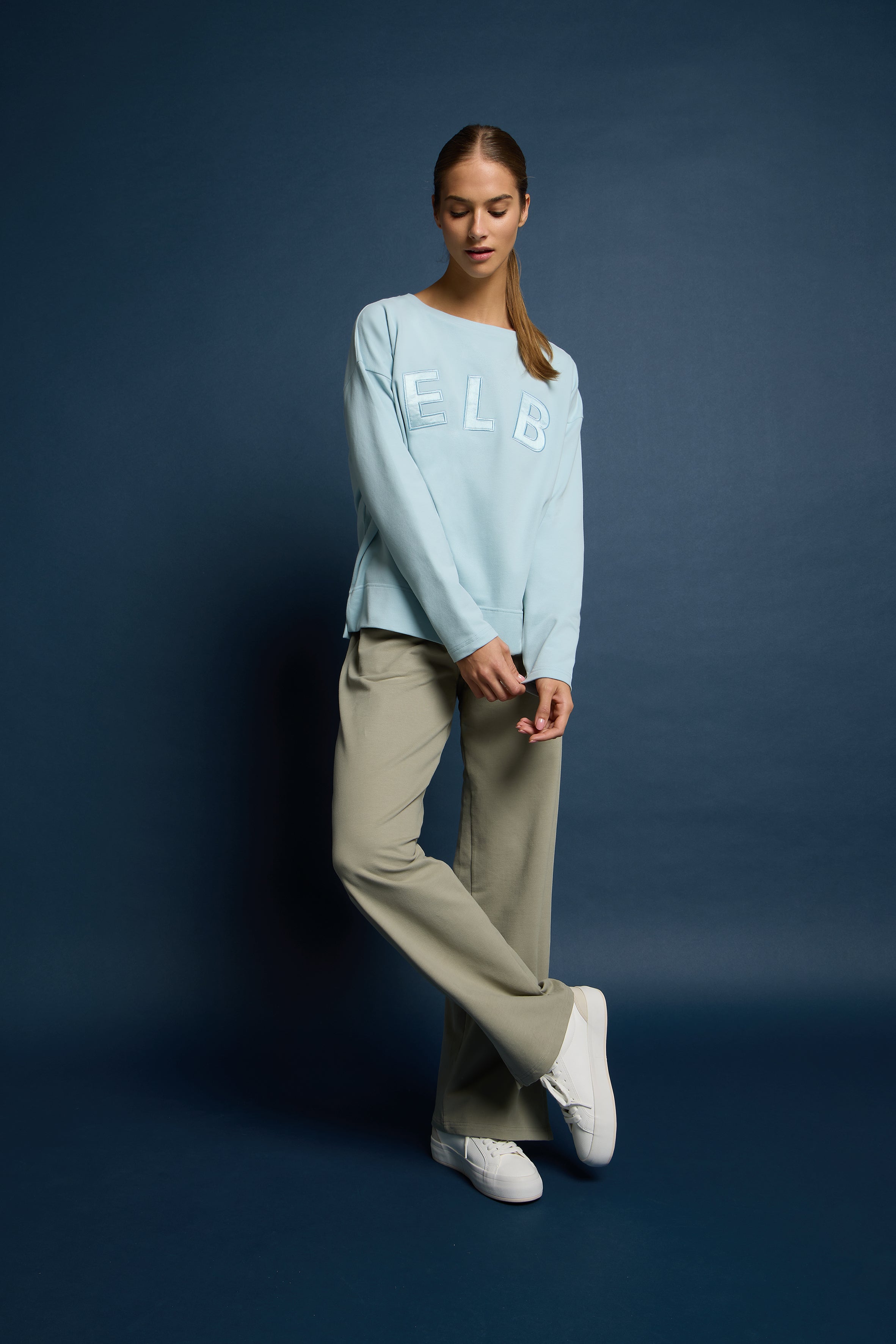 Elbsand Sweatshirt Aleah blue fog, Sweater, Pullover, hellblau, Damen, loose fit