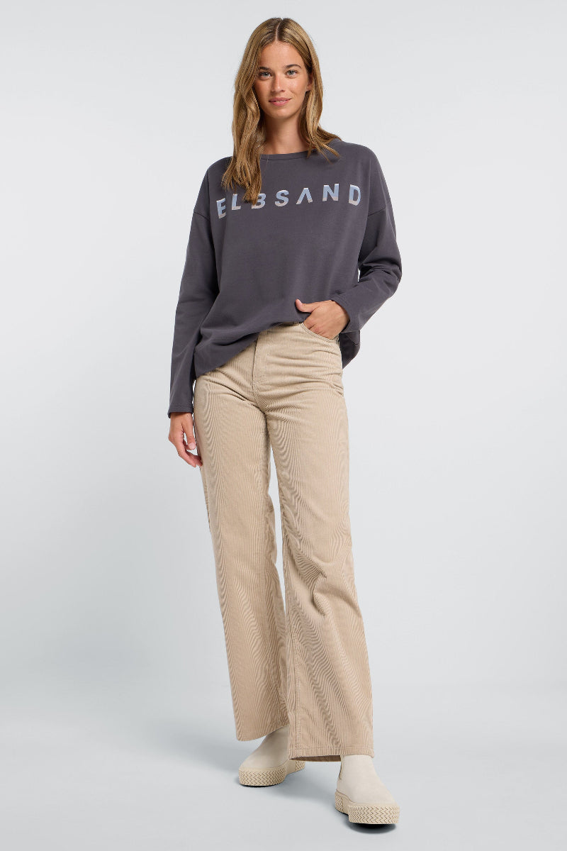 Elbsand Sweatshirt Alvar charcoal/cloud white/winter sky/silver sand, Sweater