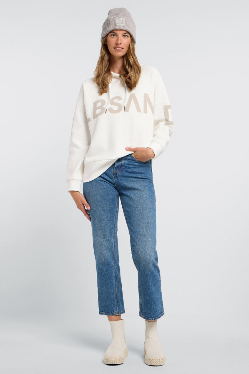 Elbsand Hoodie Seldis cloud white/silver sand, loose fit, Kapuzenpulli, creme, off-white