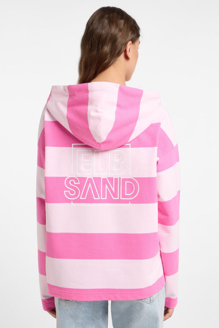 Elbsand Hoodie Eydis gestreift magenta sky/soft rose