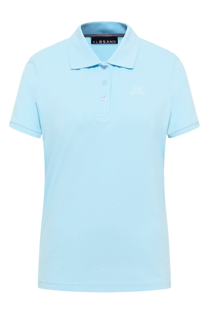 Elbsand Poloshirt Stina wave blue, hellblau, T-Shirt, 1/2 Shirt, Kragen, Piquéqualität