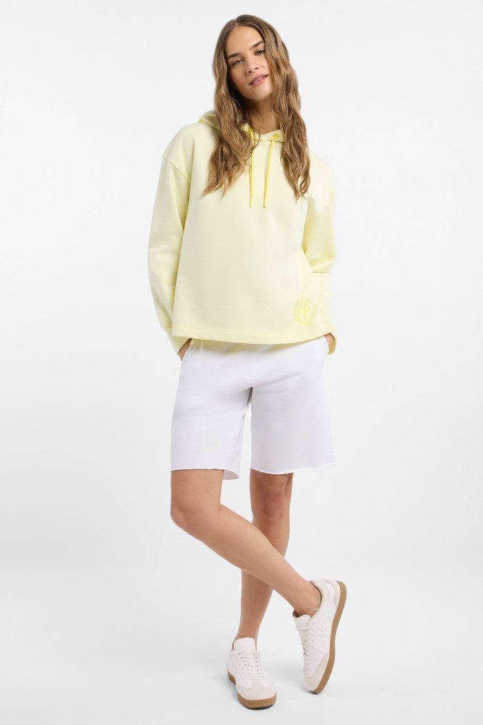 Elbsand Hoodie Zinea light bright yellow, hellgelb, Kapuzenpulli, Kapuze, Kordelzug