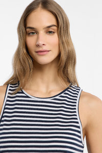 Elbsand Tanktop Maavi gestreift coldwater/bright white