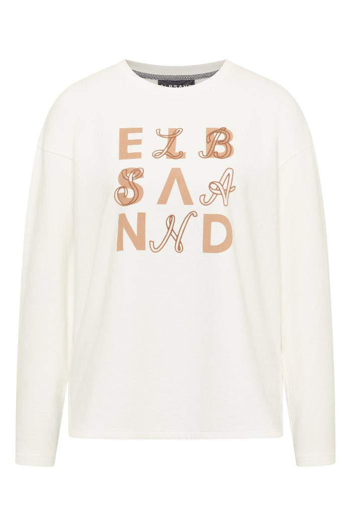 Elbsand Sweatshirt Edna cloud white, offwhite, langärmlig, Rundhalsausschnitt, ohne Bündchen