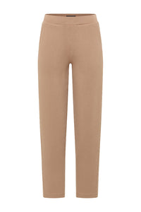 Elbsand Hose Rixa nougat, unifarben, elastischer Bund, kein Kordelzug, Gesäßtaschen